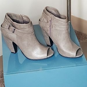 Open toe booties
